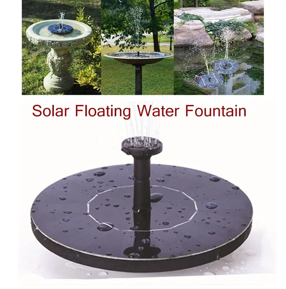 Mini Solar Floating Water Fountain for Garden Pool Pond Decoration