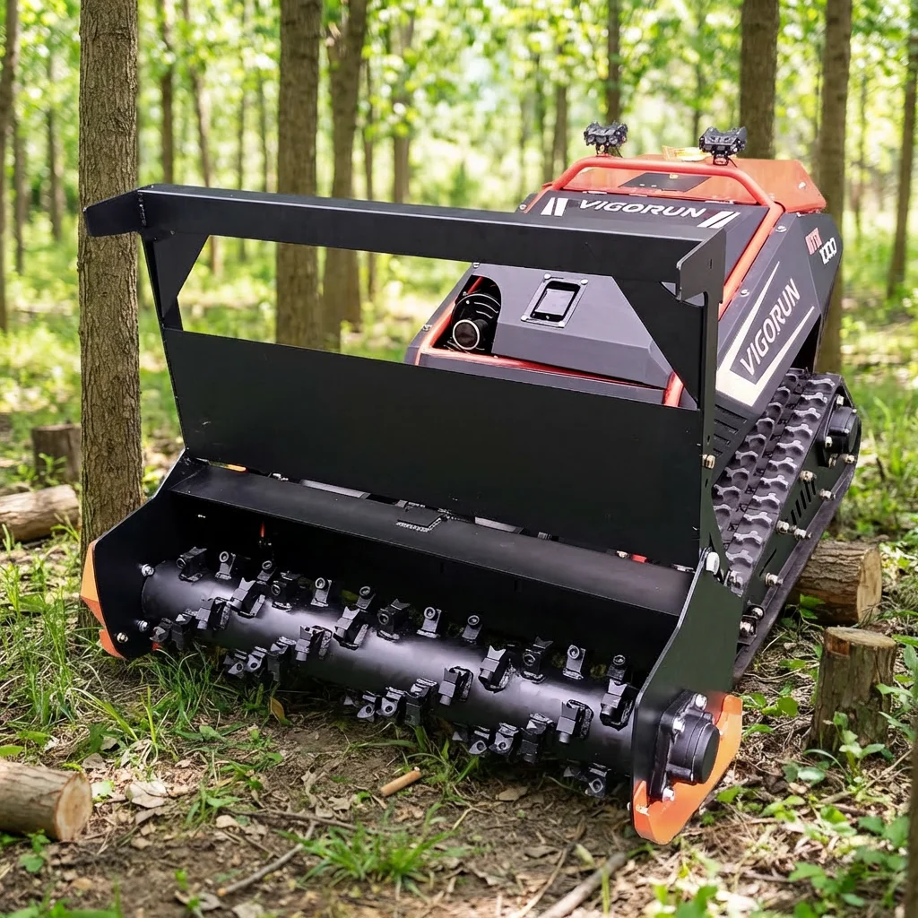 100cm Cutting Width Remote Control Crawler Lawn Mower Forest Mulcher Flail Brush Cutter 4-Stroke Engine CE/EPA Certification