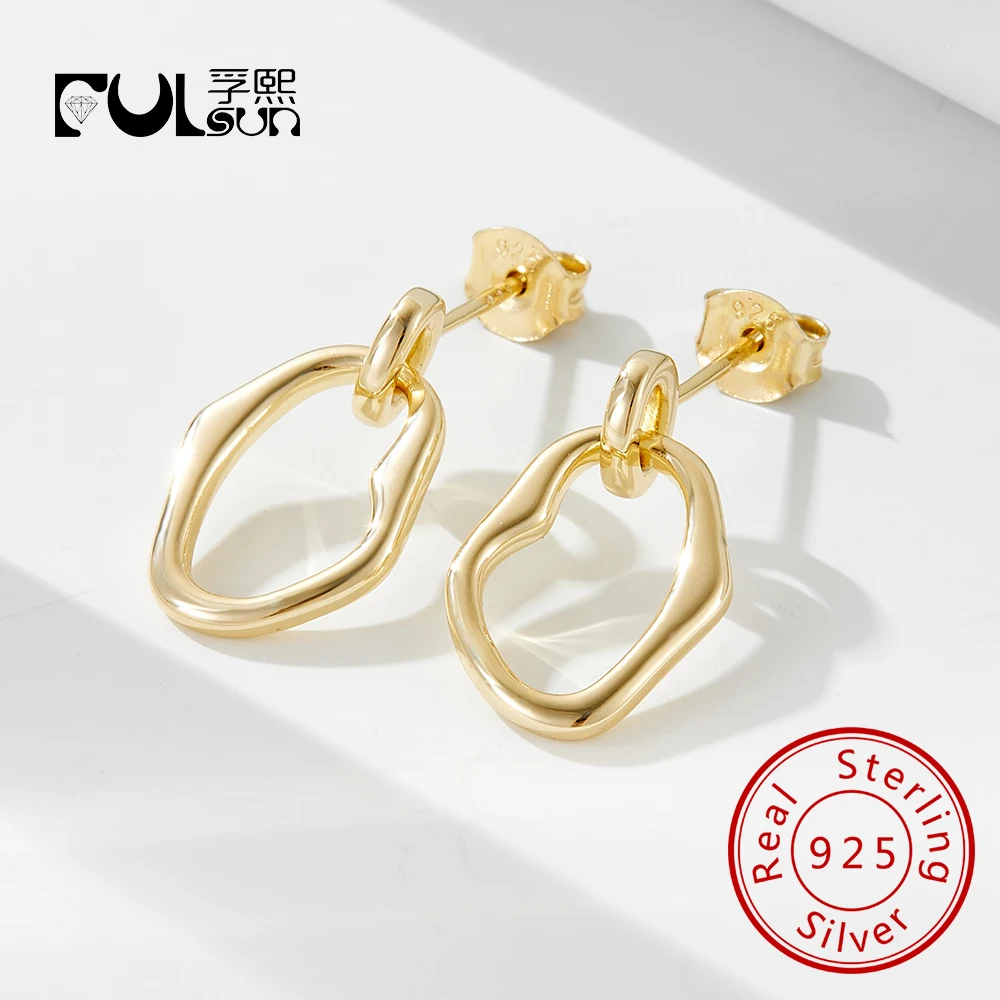 

Эксклюзивные серьги с полой лицом нестандартной геометрической формы для женщин