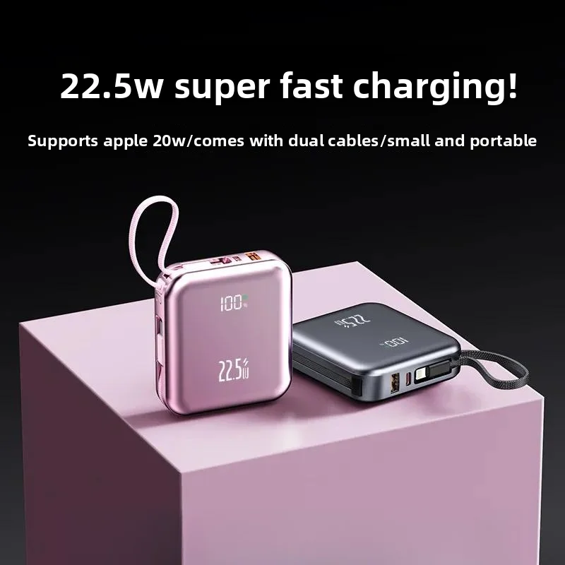 for 22.5W Super Fast Charging Power Bank 20000mAh Digital Display Light Thin Mini Mobile Power Bank