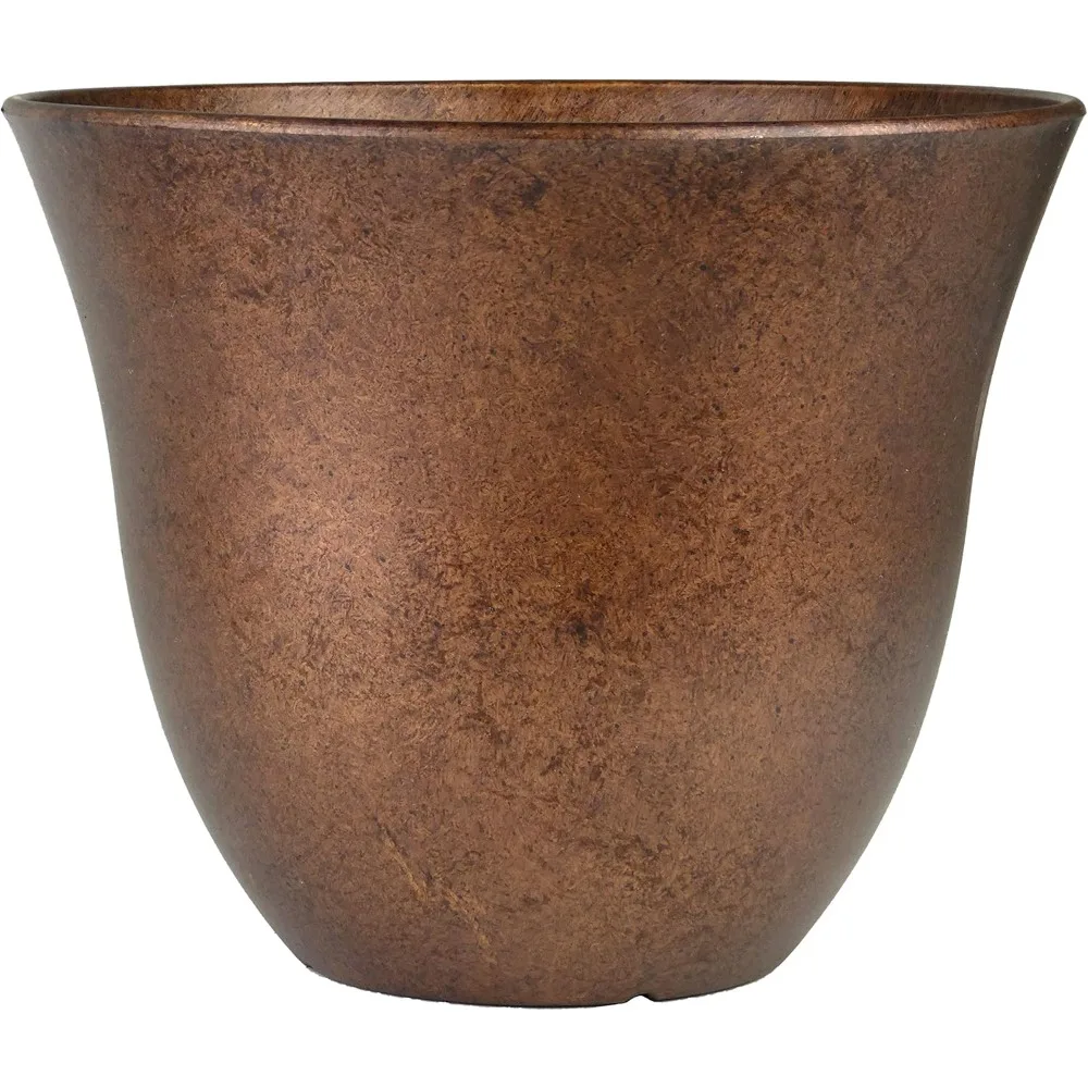 

Classic Home and Garden Honeysuckle Resin Flower Pot Planter, Copper, 15"