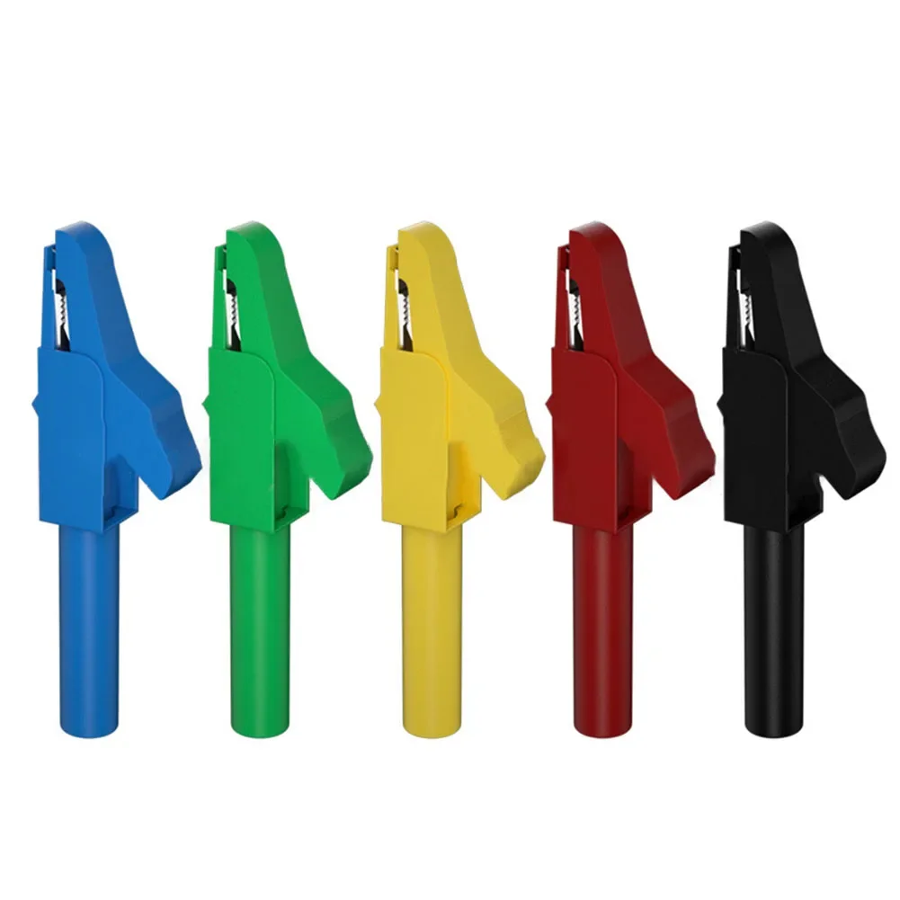 High Conductivity Insulation Clip Set of 10 Featuring Strong Metal Clamps Compatible with Standard 4MM Banana Connectors