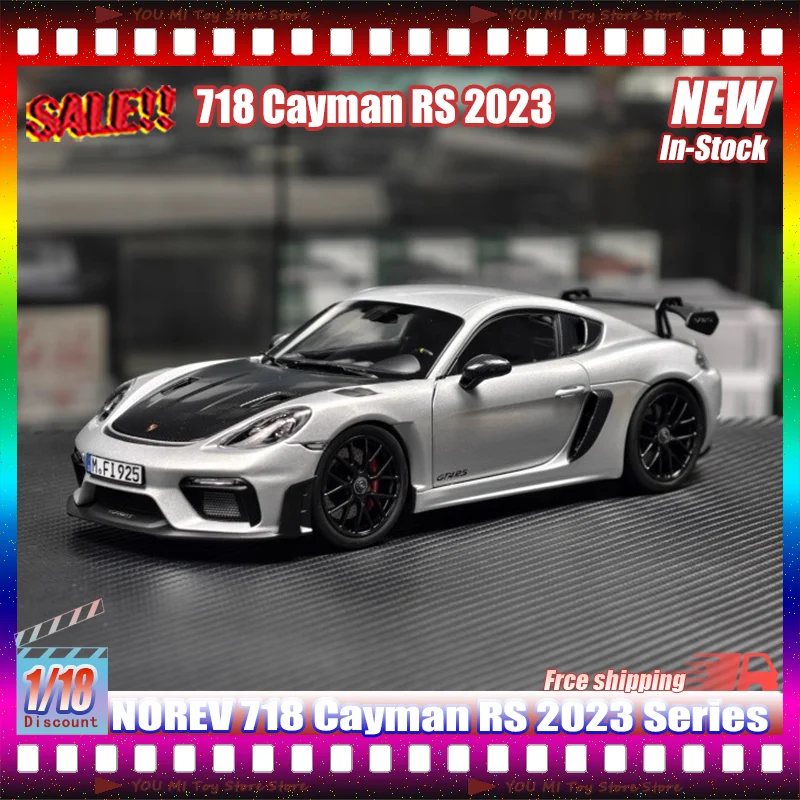 Nuovo In Magazzino 1:18 Norev 718 Cayman Rs 2023 Serie di Simulazione In Lega In Miniatura Pressofusione Modello di Auto Personalizzato Giocattolo Per Bambini Regalo Ornamento
