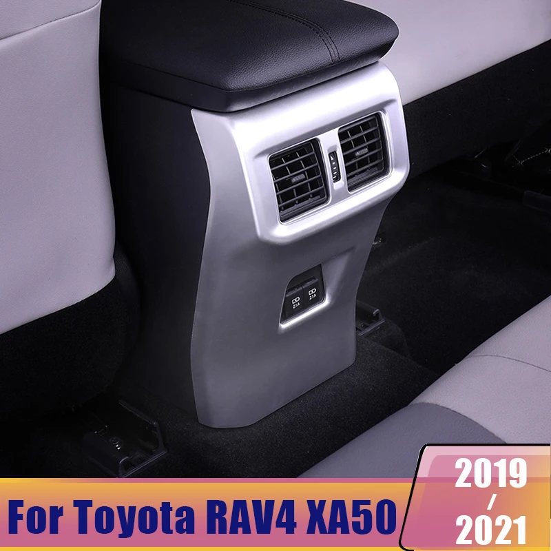 

Для Toyota RAV4 2019 2020 2021 2022 RAV 4 XA50 ABS углеродное волокно автомобильное заднее кондиционирование воздуха выпускное отверстие рама крышка отделка Аксессуары