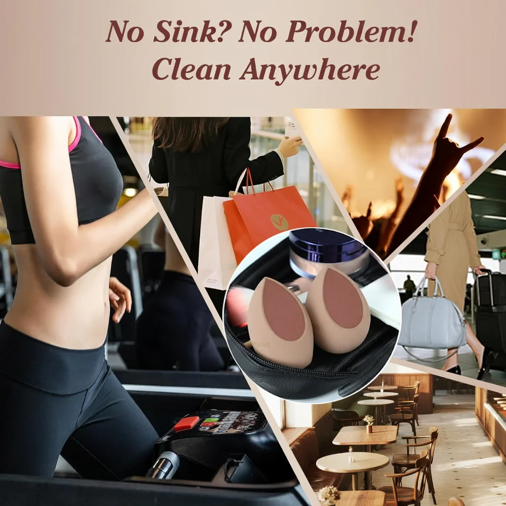 Esponjas de maquillaje para día perezoso, esponja Cosemet sin necesidad de agua, esponja de belleza, licuadora para base en polvo, crema, accesorios de maquillaje