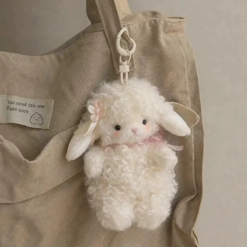 Cute Curly Haired Lamb Plush Pendant Bag Hanging Accessories Keychain Accessories, Give Gifts To Girlfriends and Friends