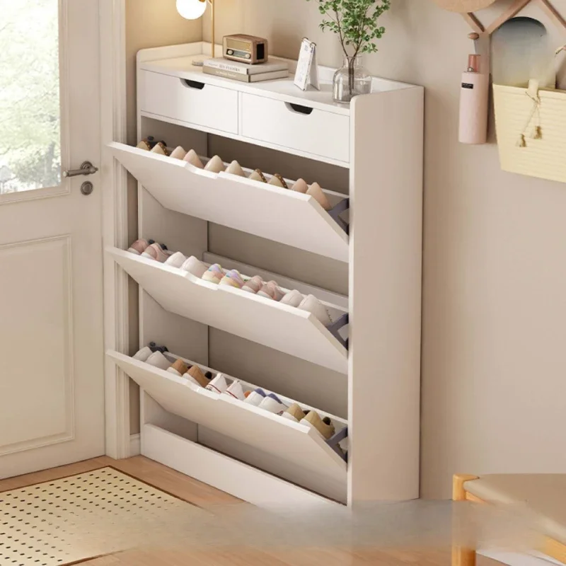 LH4 ultra-thin tipping bucket shoe cabinet household indoor storage against the wall