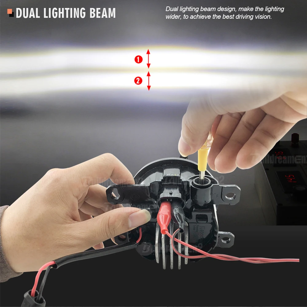 Luz LED antiniebla de ojo de Ángel para coche, lámpara de circulación diurna DRL H11 de 2X30W para Honda Pilot 2012, 2013, 2014, 2015