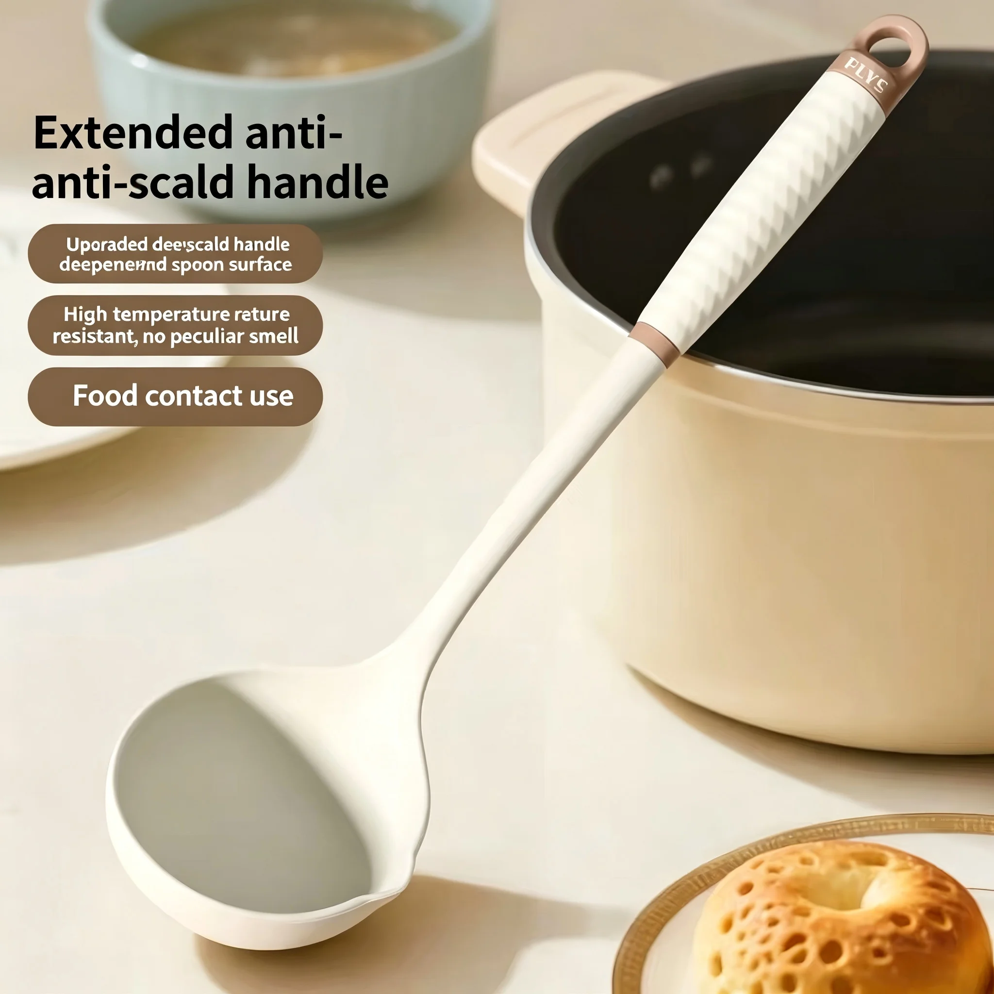 Silicone Kitchen Utensil Set Non-Stick Cooking Tools with Heat Resistant Spatula Turner Ladle Kitchen Gadgets for Home Cooking