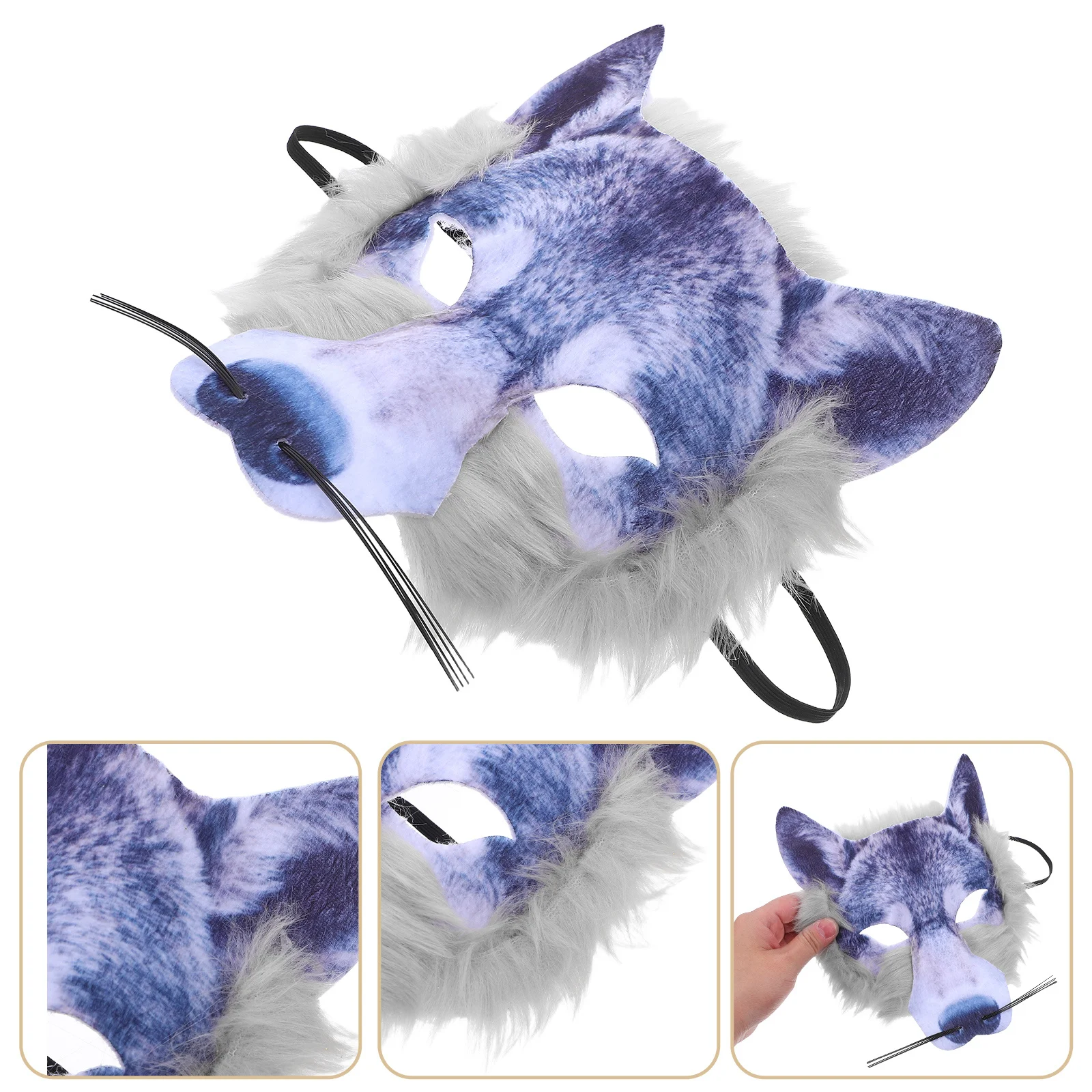 

1pc Wolf Creative Halloween Party Cosplay Costume For Carnival Masquerade Animal Design Face Mask Plastic Unique Funny