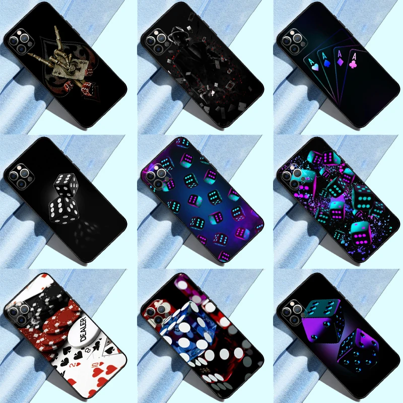 Dices Poker Casino For iPhone 14 13 Pro Max 12 mini 11 Pro Max 6 7 8 Plus XS XR XS Max SE 2020 Cover