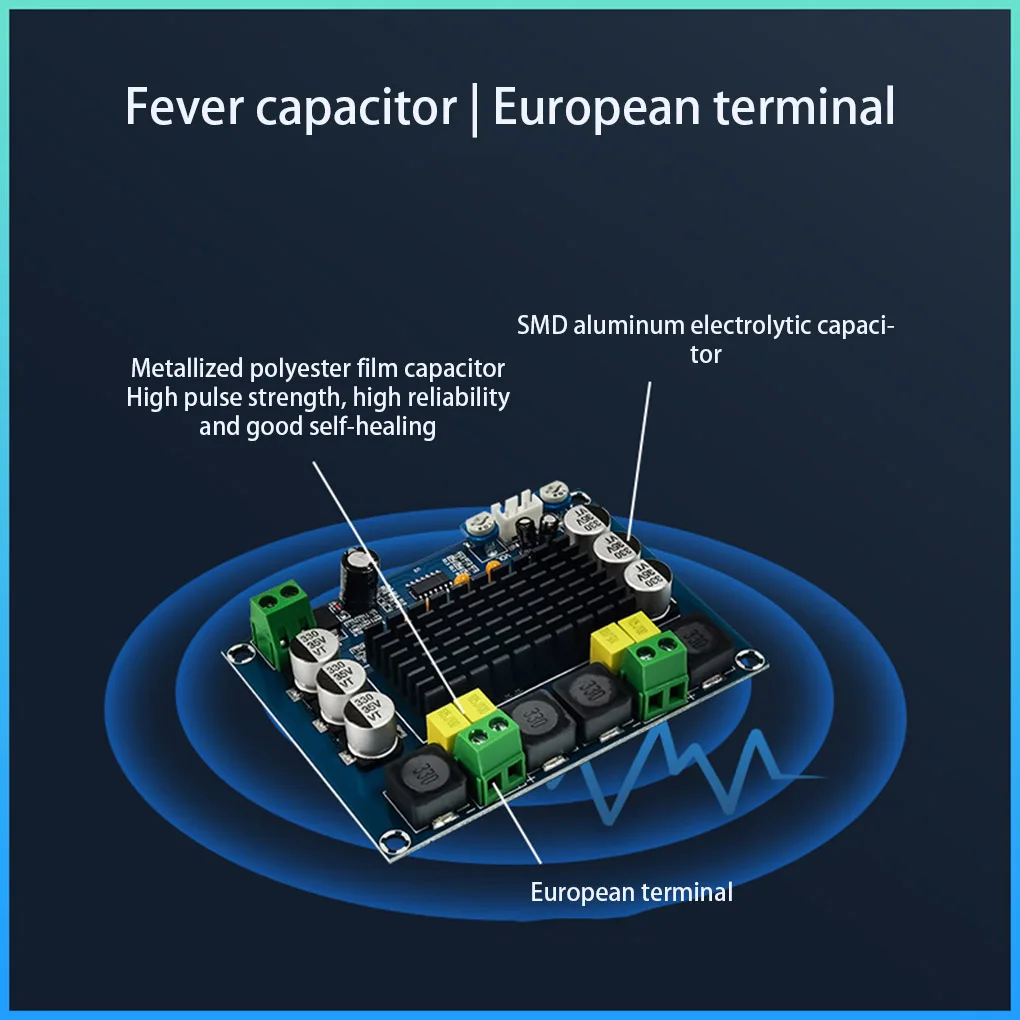 

120W Digital Power Amplifier Board Replacement DC 12-26V 2 Channel Adjustable Amp Module Audio Equipment TPA3116 Chip