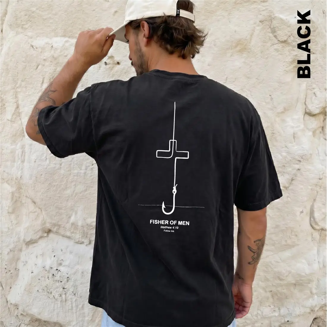 Fisher of Men Shirt, Christian Fishing T-shirt, Faith Based Sweater, Religious Fisherman Gift, Bible Verse Matthew 4:19 Top