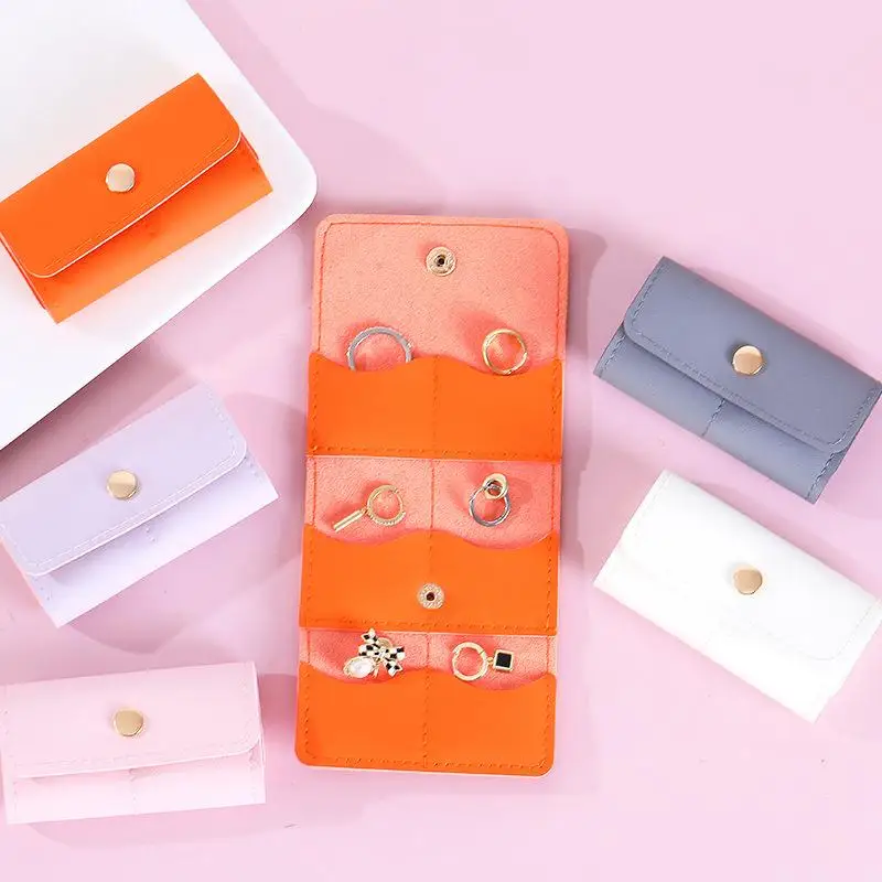 Jewelry Display Bag for 20 Rings Lightweight Compact Case Secure Jewelry Organizer for Store Fair and Journey