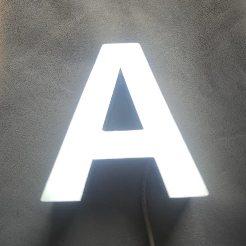 Factory Custom Outdoor Led Resin Letter Luminous Sign for Business Logo, Acrylic LED Lighted Shop Name Lettering Signage