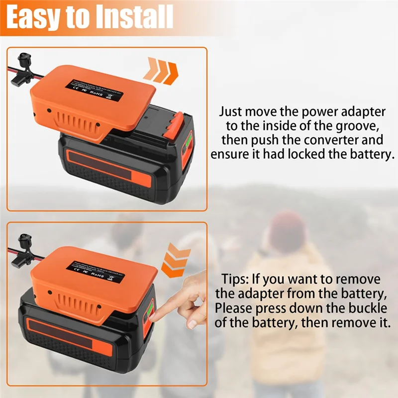 

AS94-Power Wheels Адаптер Батарея для литиевой батареи 40 В, для самостоятельной езды на грузовике, робототехнике, замены радиоуправляемых игрушек