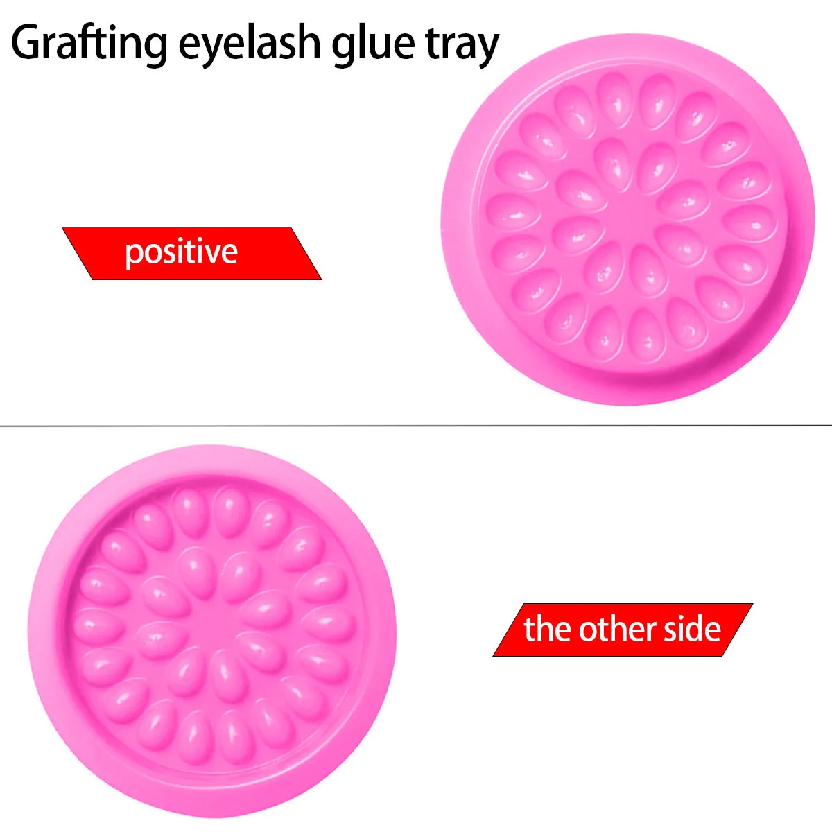 100pcs Eyelash Extension Tray Colorful Small Flower Shaped Lashes Gasket Reusable Waterproof Grafting Tool False Eyelash Holder