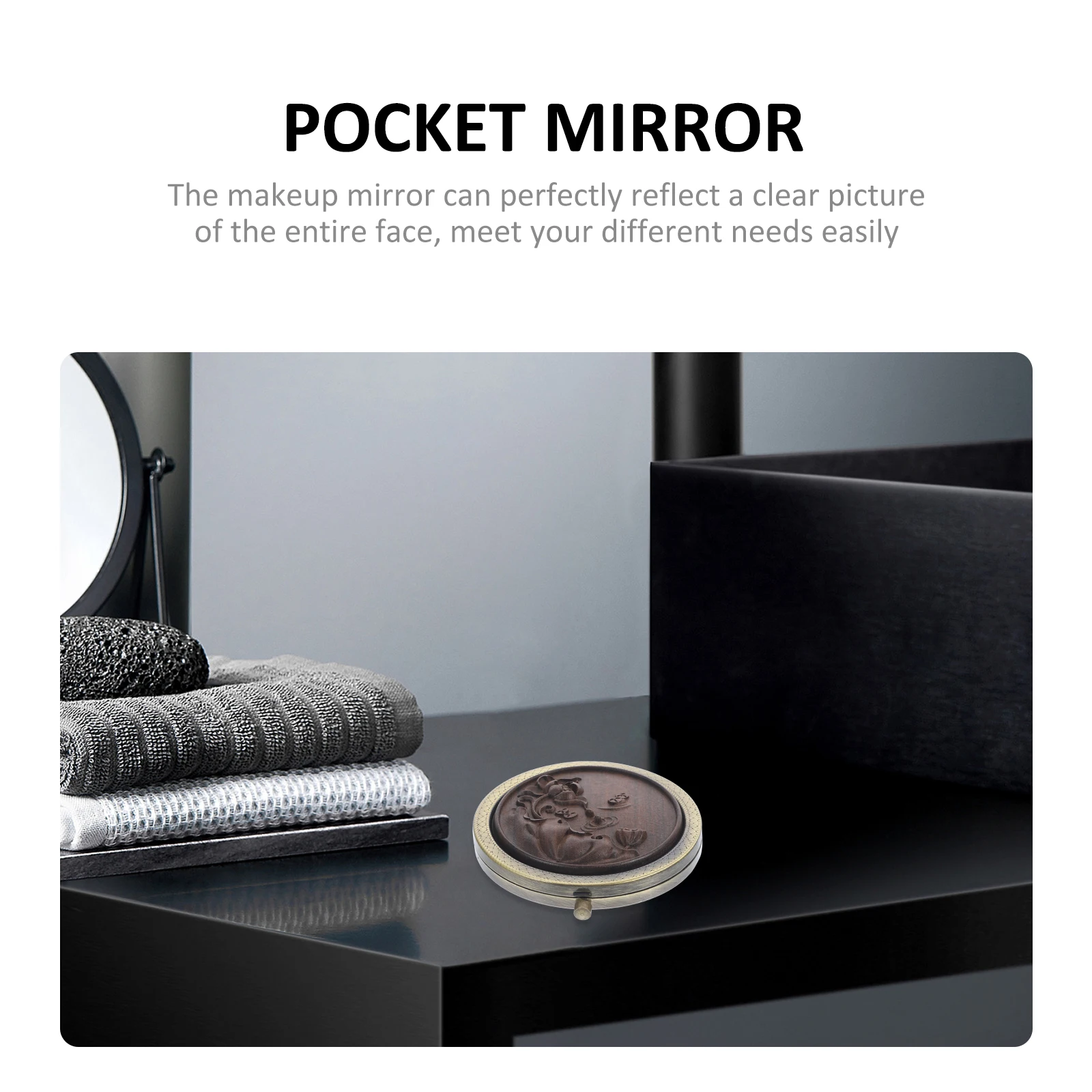

Durable Practical Portable Makeup Mirror for Women Girls Dual-Sided Compact Travel Mirror Compacts for Women Girl Makeup Tool