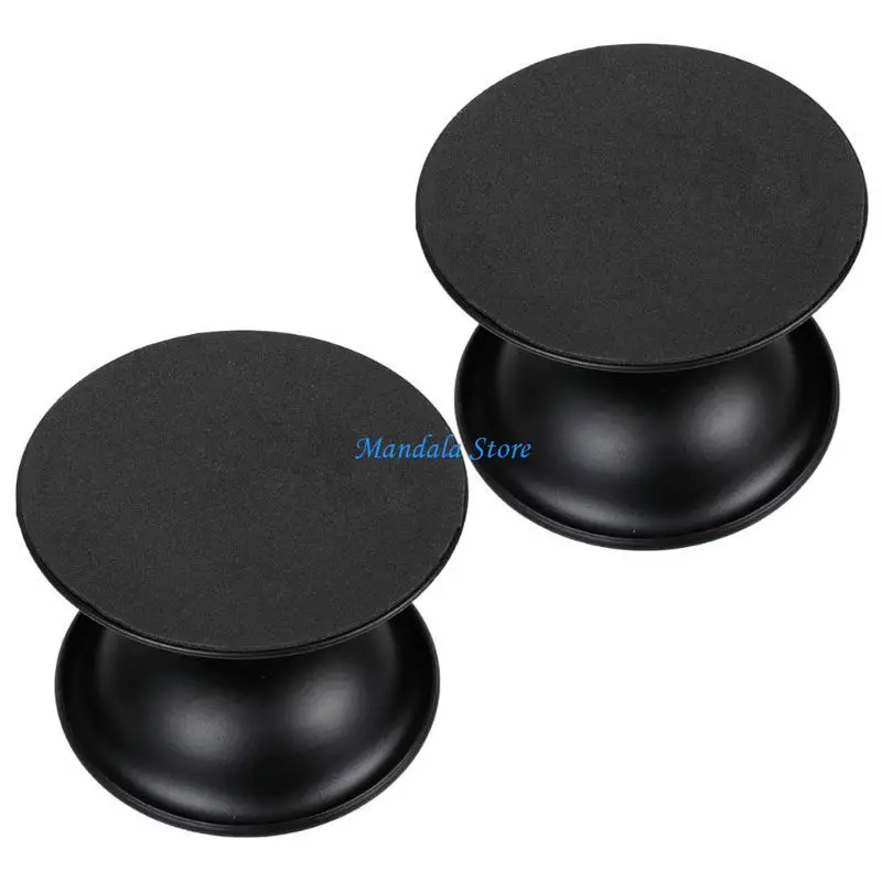 

U2JC Iron Black Golden Holders Pillar Metal Plate for Wedding Party Festival Candlestick Holder Art Gift Home Table