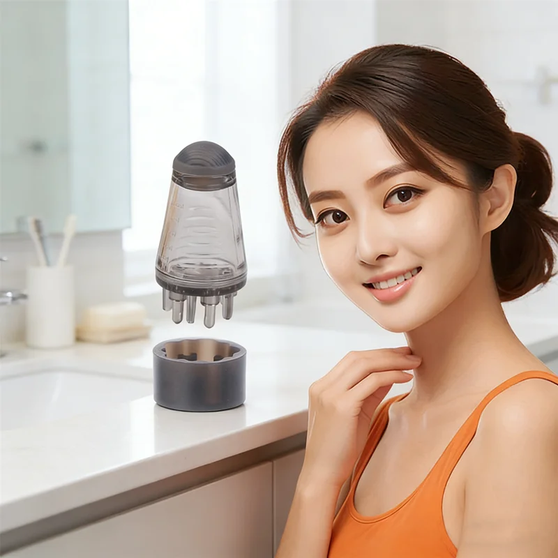 Hexagon Applicator Comb Roller Ball Massager for Hair Growth Serums Oils Styling Solution Guide Relaxing Hair Scalp Care Tool