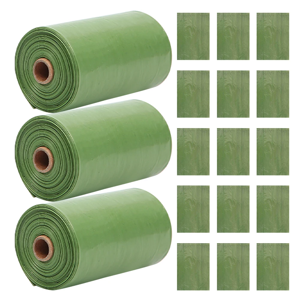 

15Piece Per Roll Green Plastic Dog Poop Dispenser Pouch Pet Waste Management Outdoor Travel Car Uses Vehicle Trash Bags