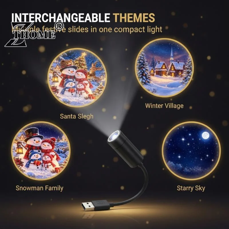 1Set USB Powered Planet Projector Light 10 Projection Modes Flexible Neck For Bedroom Home Decor