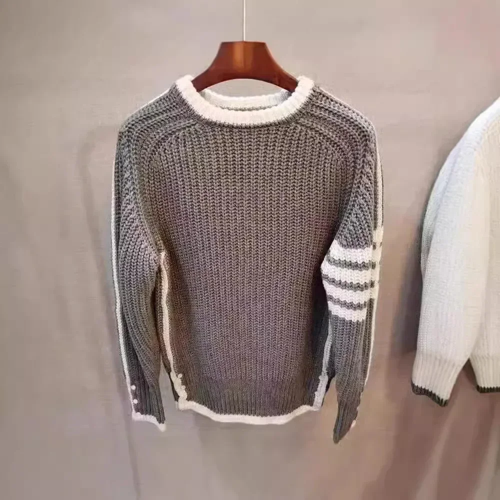 Trendy round Neck Knitwear Long Sleeve Casual Men's Sweater Autumn Winter Fashion Versatile Comfortable Overhead Top