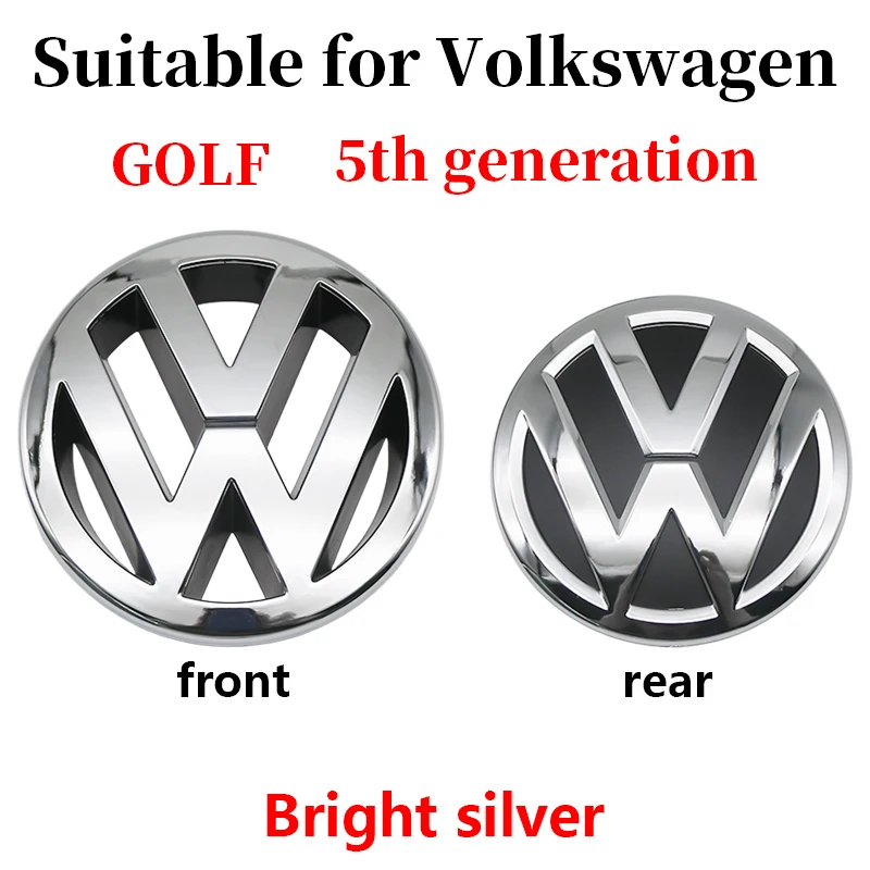1/2 Stuks Originele Auto Vervangende Voorgrill Badge Kofferbakklep Achterklep Embleem Logo Decor Accessoire Voor GOLF 5 3D Premium Pro Plus