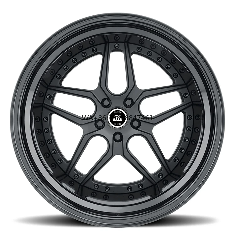 

for Custom Aluminum Alloy Double Step Lip Matte Black Alloy Forged Wheels Rims Luxury high-end customization