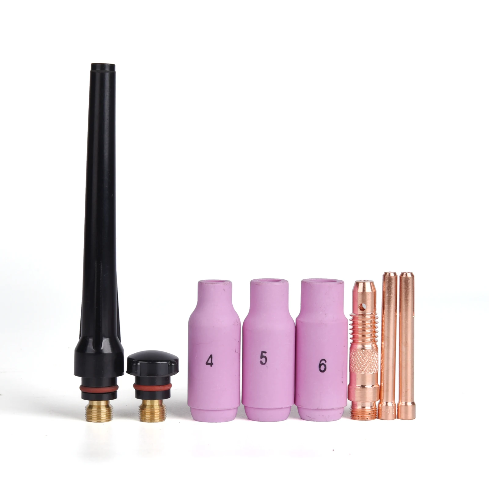 4M (13FT) สายไฟสีแดงท่อแก๊สไฟฉายเชื่อม TIG แพคเกจ WP26 Series 7/8 "-14RH 250A Fit Dinse35-70 Gas-thru Connector