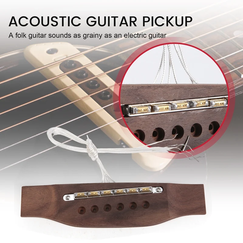 Acoustic Guitar Piezo Bridge Pickup With The Graininess Of An Electric Guitar For Acoustic Guitar Instrument Accessories