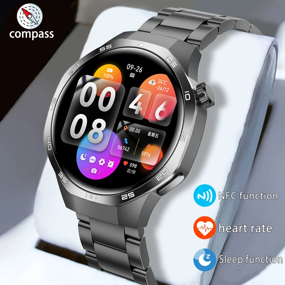 2024 New For HUAWEI Watch GT5 Pro Sports Smart Watches Men GPS Track Compass Altimeter Waterproof Bluetooth Call NFC Smartwatch