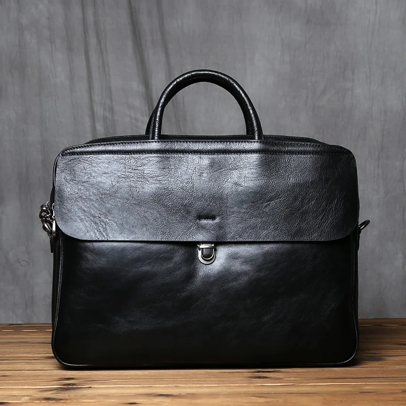 NZPJ Echtes Leder Herren Aktentasche Vintage Natürliche Rindsleder Handtasche Große Kapazität Umhängetasche Lässige Mode Computer Tasche – Detail 22