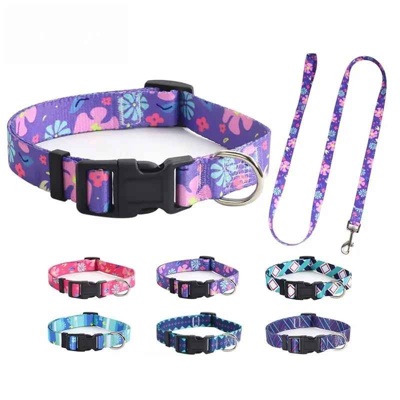 Obroża dla psa Smycz dla zwierząt Obroża dla małego średniego dużego psa Obroża do chodzenia Bohemia Puppy Cat Collar Pet Supplies Pitbull Pug