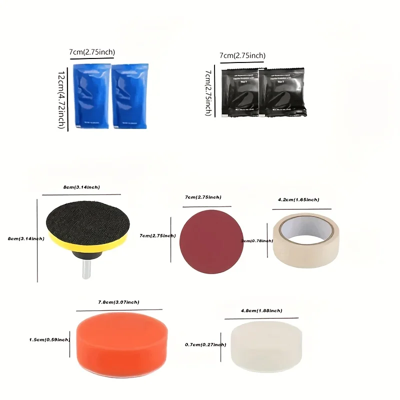 سيارة العلوي استعادة تلميع أطقم كشافات إصلاح أطقم سيارة ضوء الملمع تنظيف لصق طلاء السيارات الرعاية تجديد وكيل #3