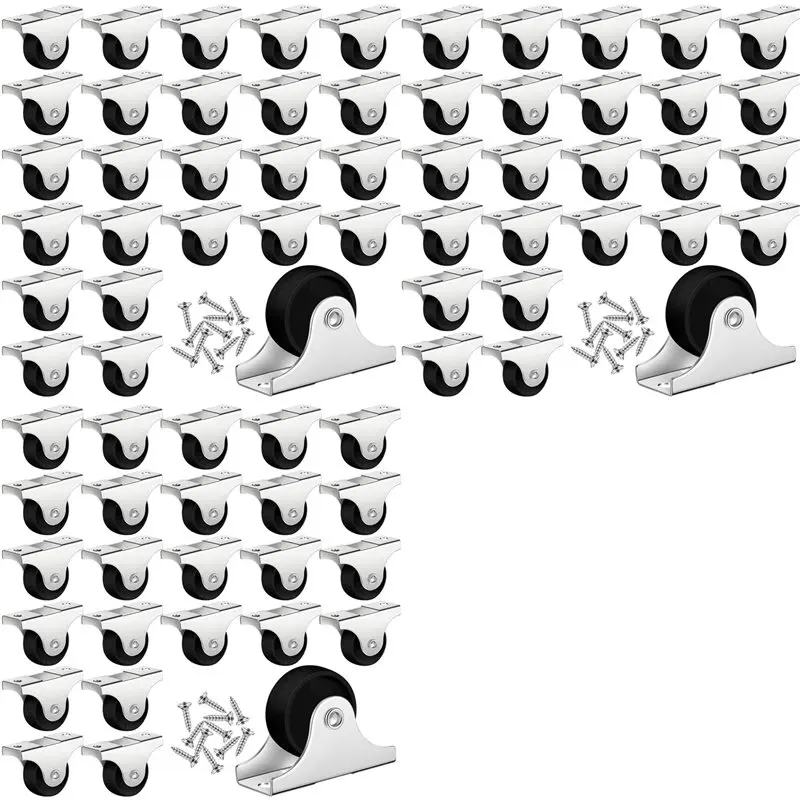 

Горячая новинка: Малые неповоротные колесики с металлической опорной пластиной для мебели и мелкой бытовой техники, с крепежными винтами, 72 шт. ~Jul.