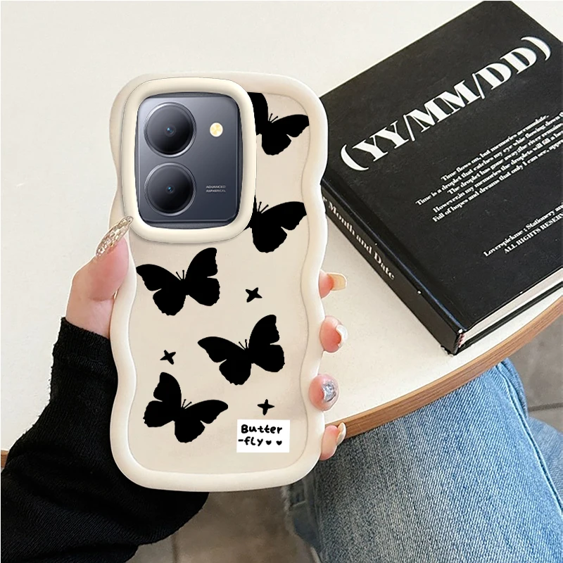 Fashion Wave Cassa Del Telefono Per VIVO V25 V27 V27e V29 V29e V30 V30e Y03 Y17 Y17S Y22s Y28 Y29 Y36 Y39 Y400 Y78 Morbida Macaron Copertura