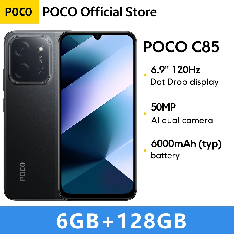 POCO C85 グローバル版スマートフォン NFC 128GB/256GB MediaTek Helio