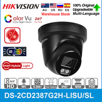 Hikvision IP Camera 8MP DS-2CD2387G2H-LISU/SL Smart Hybrid IR White Dual-Light ColorVu Turret Built-in 2-Way Audio Mic Speaker