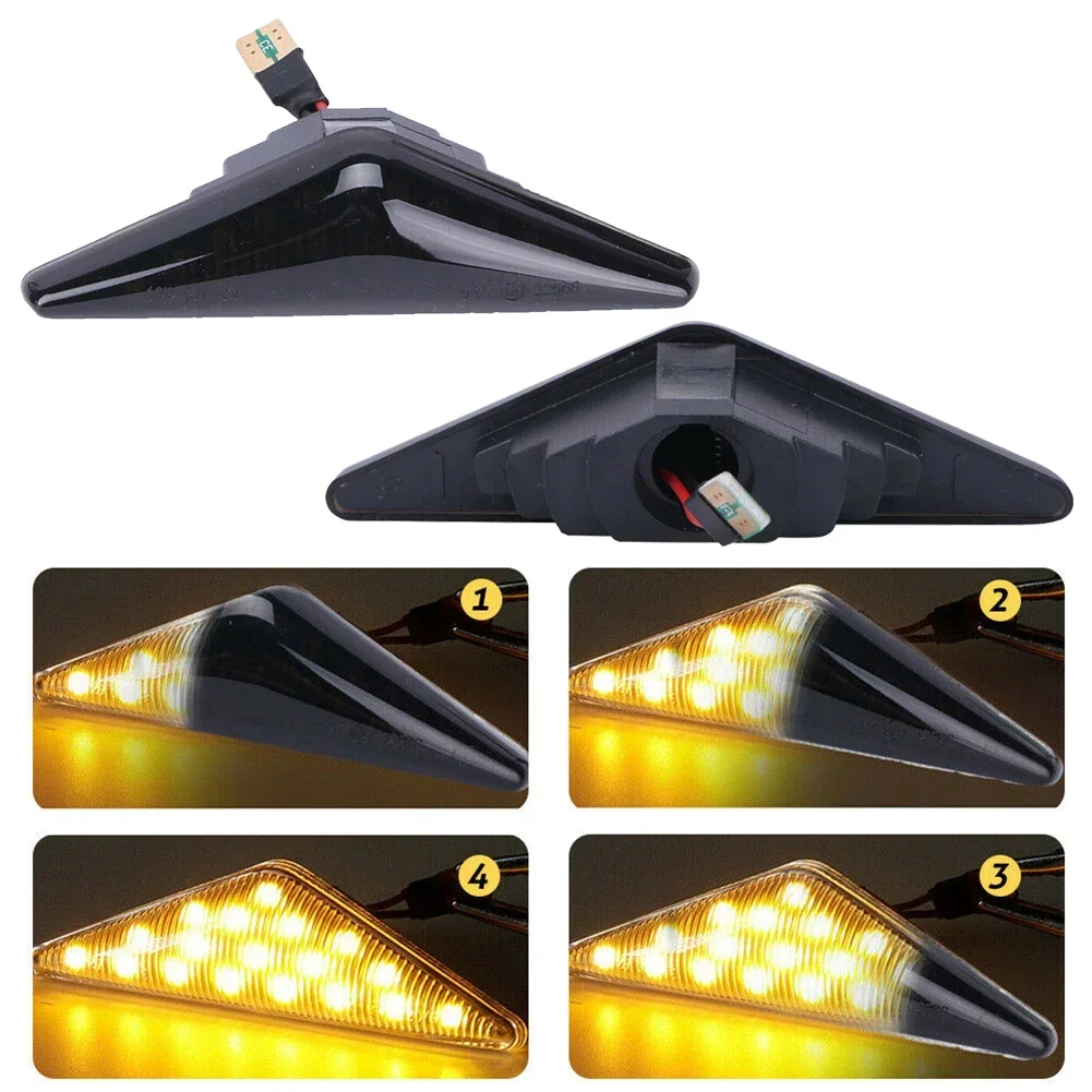 Left + Right Dynamic Side Indicator LED 2 Pcs Amber For Ford Falcon Xt XR6 XR8 FG 2008-2014 Repeater Light，Lamp