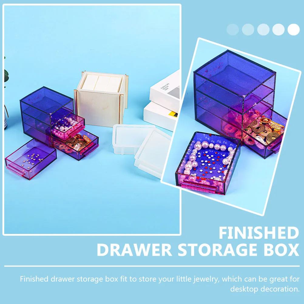 1 مجموعة سيليكون درج صندوق تخزين قالب Diy بها بنفسك الحرفية لصنع المجوهرات اليدوية الفن الحرف صب قالب أداة اكسسوارات الحرفية #1