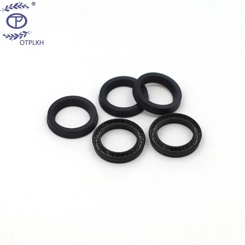 

spring seal for Holes modified polytetrafluoroethylene with added carbon fiber black V-shaped spring OTPLKH factory customized