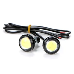 2 Pcs Car Eagle Eye LED Light Lamp White Parking Signal Light Daytime Running DRL Backup Light 23mm 12V/24V