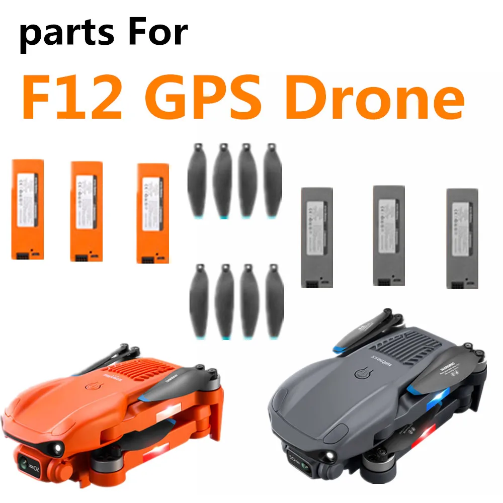 

4DRC F12 Drone Battery Propeller Maple Leaf / F12 Drones Spare Parts Original Accessories Flying Time 25 Mins 7.4V 2500mAh