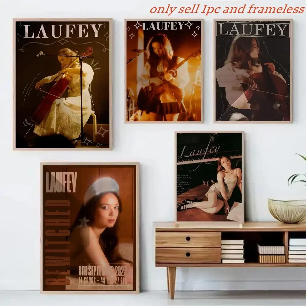 Singer L-Laufeyes Music Album Painting Calligraphy Canvas Mural For Interior Walls Crease-Free Beautiful For Living Room Bedroom