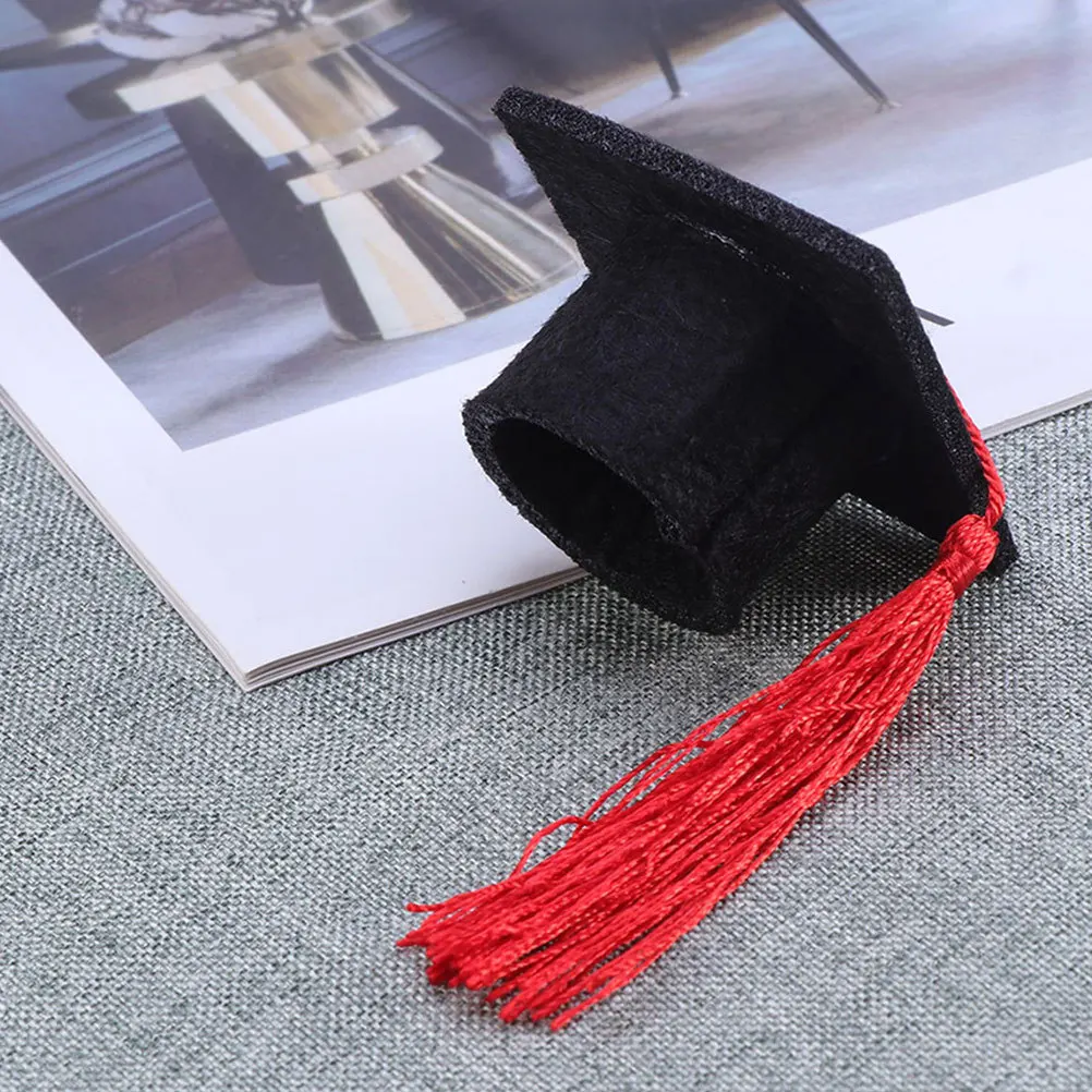 

24Pcs Mini Grad Caps Tassels Decorations for Cupcakes Chocolates Wine Bottles Graduation Party Favors Blue Mini Graduation Cap