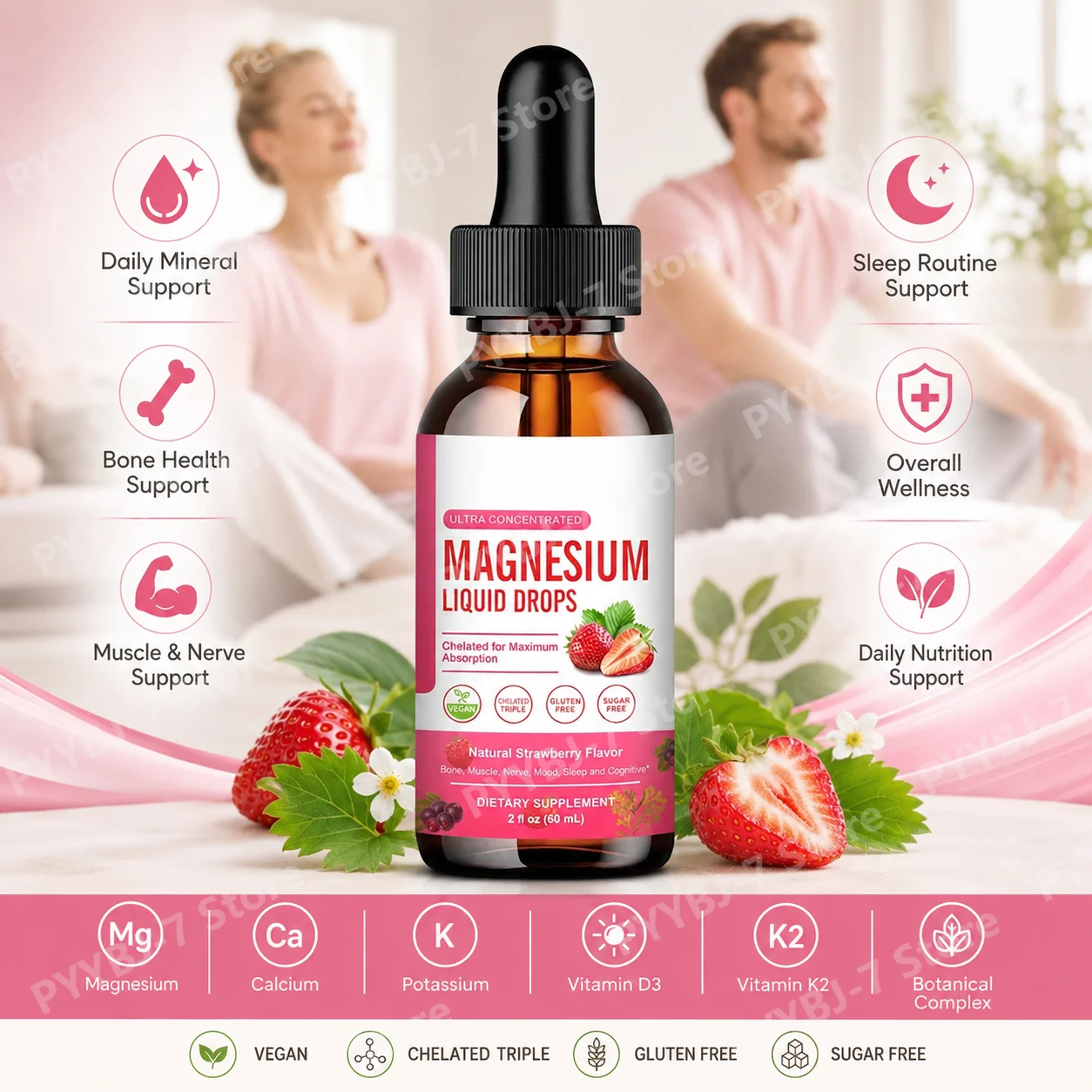 Vitamin D3 K2 Drop - Magnezyum Glisinat Sitrat Sıvı Damlası D3