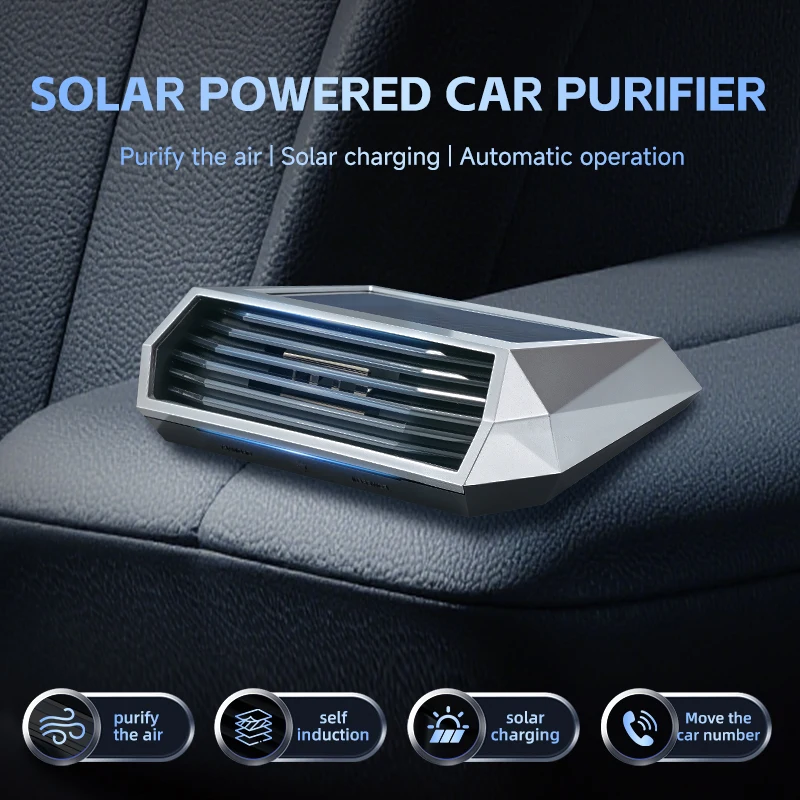 1pc Car Mounted Solar Purifier Intelligent photo 2