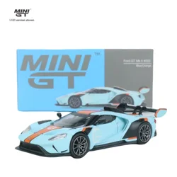 1:64 Ford GT MK II Gulf Oil diecast alloy simulation static model, children's collection toys, holiday gifts for children.