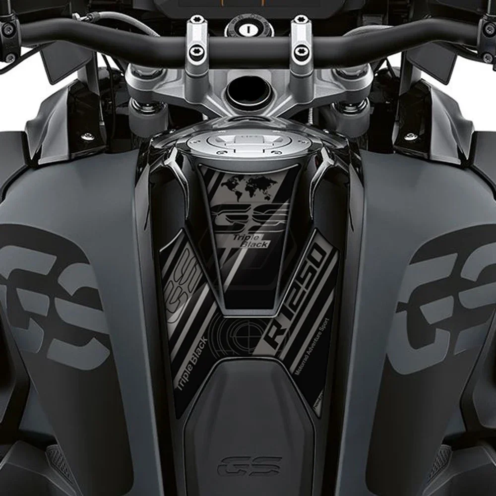

For BMW R1250GS 40 Years GS Triple Black 2020 2021 Motorcycle Gas Tank Pad Protection Decals